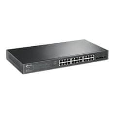 TP-Link switch 28-Port, 24x 10/100/1000Mbps RJ45 PoE+ 802.3at/af, 4× Gbit SFP slots, 250W