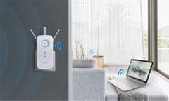 TP-Link RE450 AC1750 Wi-Fi Range Extender, Wall Plugged, Qualcomm CPU, 3 external antennas, 1 Gigabit Port