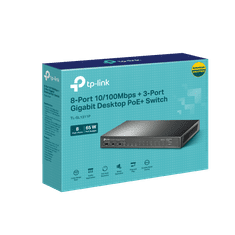 TP-Link Switch TL-SL1311P 8x LAN/PoE+, 2x GLAN, 1x SFP, 65W