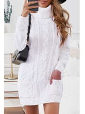 OMG! Dámské svetrové šaty Boligrafo bílá S