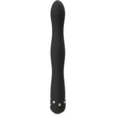 XSARA Stylový vibrátor se zirkony krásný masturbátor do vagíny i análu černá barva- 77566834