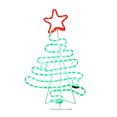 ACA Lightning  LED vánoční stromeček s hvězdou 132 LED/25W/230V/IP44/zelená a červená barva