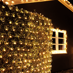ACA Lightning  LED vánoční síť na zeď hvězdičky, 3x2m, teplá bílá, IP44, 230V, 240 LED, funkce blikání
