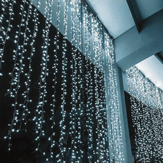 ACA Lightning  LED vánoční závěs, 3x2m, studená bílá, IP44, 360 LED