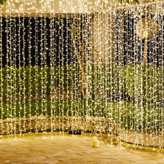 ACA Lightning  LED vánoční závěs, 2x2m, teplá bílá, IP44, 360 LED