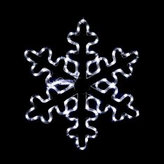 ACA Lightning  LED vánoční sněhová vločka do okna 96 LED/17W/230V/IP44, studená bílá