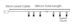 ACA Lightning  LED girlanda - textilní růžovo-bílé kuličky, teplá bílá, 2x baterie AA, 285 cm, IP20