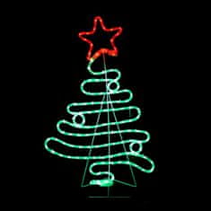 ACA Lightning  LED vánoční stromeček s hvězdou 132 LED/25W/230V/IP44/zelená a červená barva