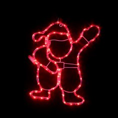 ACA Lightning  LED vánoční Santa do okna 72 LED/12W/230V/IP44, červená barva