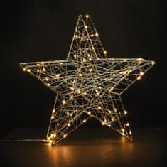 ACA Lightning  LED vánoční 3D hvězda, 80 LED, 230V, IP44, teplá bílá