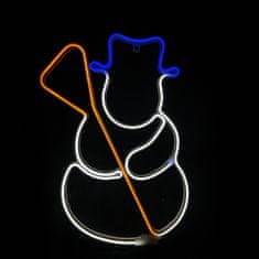 ACA Lightning  Neonový Sněhulák do okna 18W, vícebarevná barva, IP44