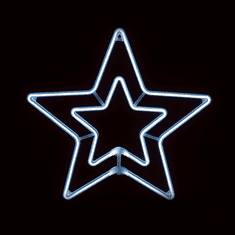 ACA Lightning  2x neonová hvězda do okna 18W, studená bílá barva, IP44