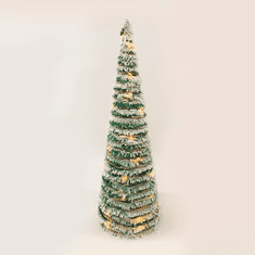 ACA Lightning  LED dekorační ratanový vánoční stromek 90 cm, teplá bílá, 40 LED, 3xAA, zelená barva, IP20
