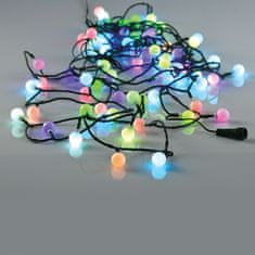 ACA Lightning  LED vánoční světelný řetez - Kuličky, 3x8m, RGB, IP44, 80 LED