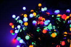 ACA Lightning  LED vánoční světelný řetez - Kuličky, 3x8m, RGB, IP44, 80 LED