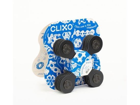 CLIXO CLIXO Designer Black & Grey - magnetická stavebnice 9 kusů