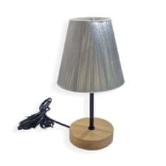 Topeshop Stolní lampa Mila II stříbrná