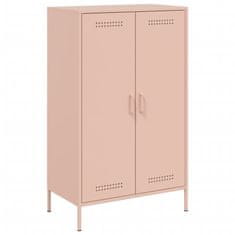 Vidaxl Skříň highboard růžová 68 x 39 x 113 cm ocel