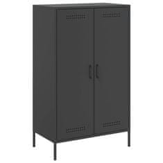 Vidaxl Skříň highboard černá 68 x 39 x 113 cm ocel