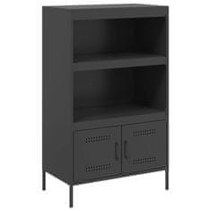 Vidaxl Skříň highboard černá 68 x 39 x 113 cm ocel