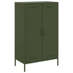 Vidaxl Skříň highboard olivově zelená 68 x 39 x 113 cm ocel