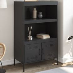 Vidaxl Skříň highboard černá 68 x 39 x 113 cm ocel