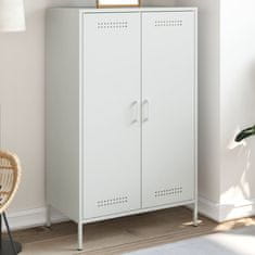 Vidaxl Skříň highboard bílá 68 x 39 x 113 cm ocel