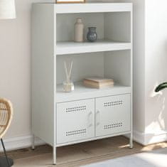 shumee Skříň highboard bílá 68 x 39 x 113 cm ocel