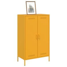 Vidaxl Skříň highboard hořčicově žlutá 68 x 39 x 113 cm ocel