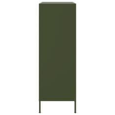 Vidaxl Skříň highboard olivově zelená 68 x 39 x 113 cm ocel