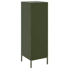 Vidaxl Skříň highboard olivově zelená 36 x 39 x 113 cm ocel