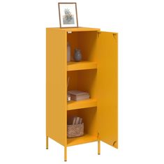 Vidaxl Skříň highboard hořčicově žlutá 36 x 39 x 113 cm ocel