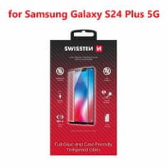 SWISSTEN Sklo Swissten Full Glue, Color Frame, Case Friendly Pro Samsung Galaxy S24 Plus 5G Černé