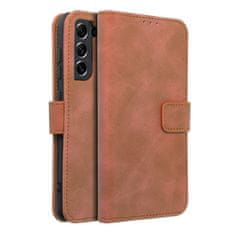 FORCELL Pouzdro Flipové TENDER Book Case pro SAMSUNG Galaxy S21 FE brown 5903396228834