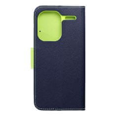 FORCELL Pouzdro Forcell flipové Fancy Book pro XIAOMI Redmi NOTE 13 PRO PLUS 5G navy / lime