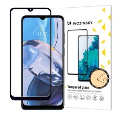 WOZINSKY 5D tvrzené sklo s rámečkem pro Motorola Moto E22i / E22 s rámečkem, černé (case friendly) 5907769309434