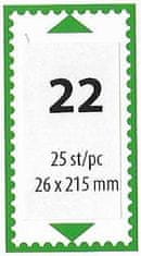 INTEREST Hawidky černé PRINZ na známky 22mm (215 mm x 26 mm)