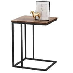 Flor de Cristal Pojízdný konferenční stůl STL06, dýhovaná deska, kovový rám, 35x50 cm