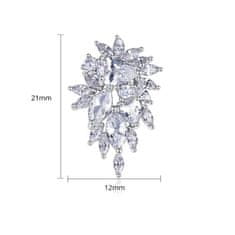 Flor de Cristal chirurgické oceli visací náušnice KSL93 s krystaly, ručně vyráběné, hypoalergenní, odolné