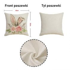 Flor de Cristal Povlak na polštář 45 x 45 cm, jarní motiv BOHO, jednostranný potisk, 100% polyester