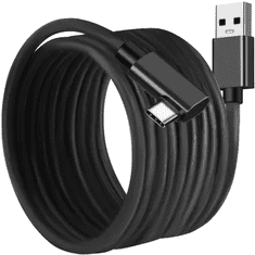 Izoxis Dlouhý Kabel USB-A 3.2 - USB Type-C, 5 Metrů, Kovová Konstrukce s Nylonovým Opletem, Rychlost Přenosu Dat 5Gbit/s