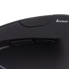 Izoxis Vertikální Bezdrátová Myš 21799, Černá, Optický Snímač, 6 Tlačítek