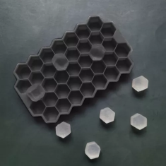 Ruhhy Silikonová forma na led, šedá, 37 kostek, rozměry 20.5 x 12 x 2 cm