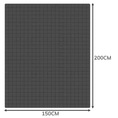 Ruhhy Zátěžová deka 200x150cm, šedá, bavlna s výplní z polyesteru a skleněných korálků, 6kg