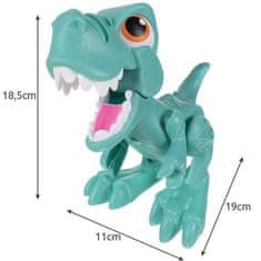 Kruzzel Interaktivní Dinosaurus s Pohyblivými Končetinami a Sadou Plastelíny - 6 Barev, Vícebarevný, Plastový, 18.5x11x19 cm