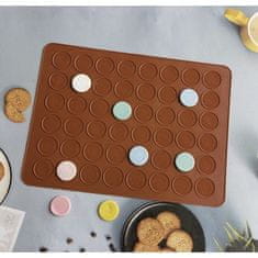 Ruhhy Silikonová forma na sušenky, hnědá, 48 kroužků, rozměry 38,5 x 28,5 x 0,3 cm