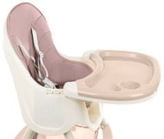 Kruzzel 3v1 kojenecká Židle , Pudrově Růžová, PVC+Eko kůže, 60-92/60/75 cm