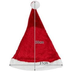Ruhhy Univerzální Santa Claus čepice, červená/bílá, polyester, 31 x 50 cm