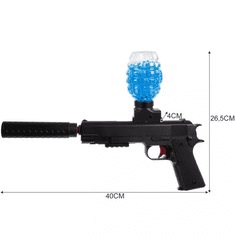 Kruzzel Elektrická gelová kulová puška, černá, plast, dosah 15 metrů