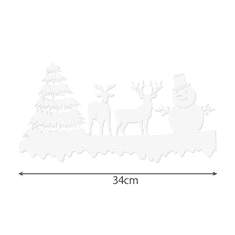 Ruhhy Vánoční samolepky na okna, PVC, 34 cm, 90g